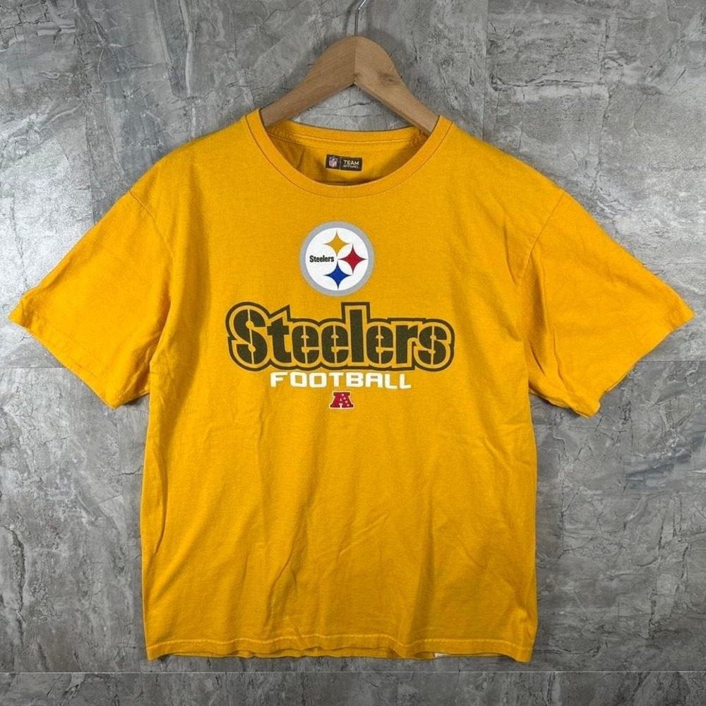 Yellow Pittsburgh Steelers NFL T-Shirt Size L #NFL #steelers